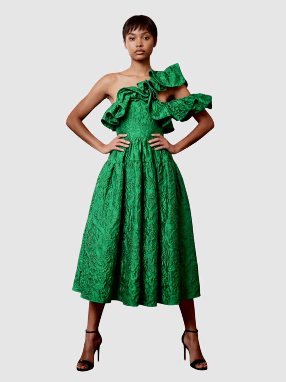 Ulla Johnson Cosima metallic jacquard gown us 10, M - Picture 15 of 16